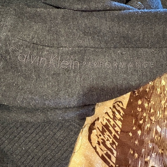 Calvin Klein PERFORMANCE Sleeveless Black Cowl Neck vest with front pocket - Picture 9 of 10